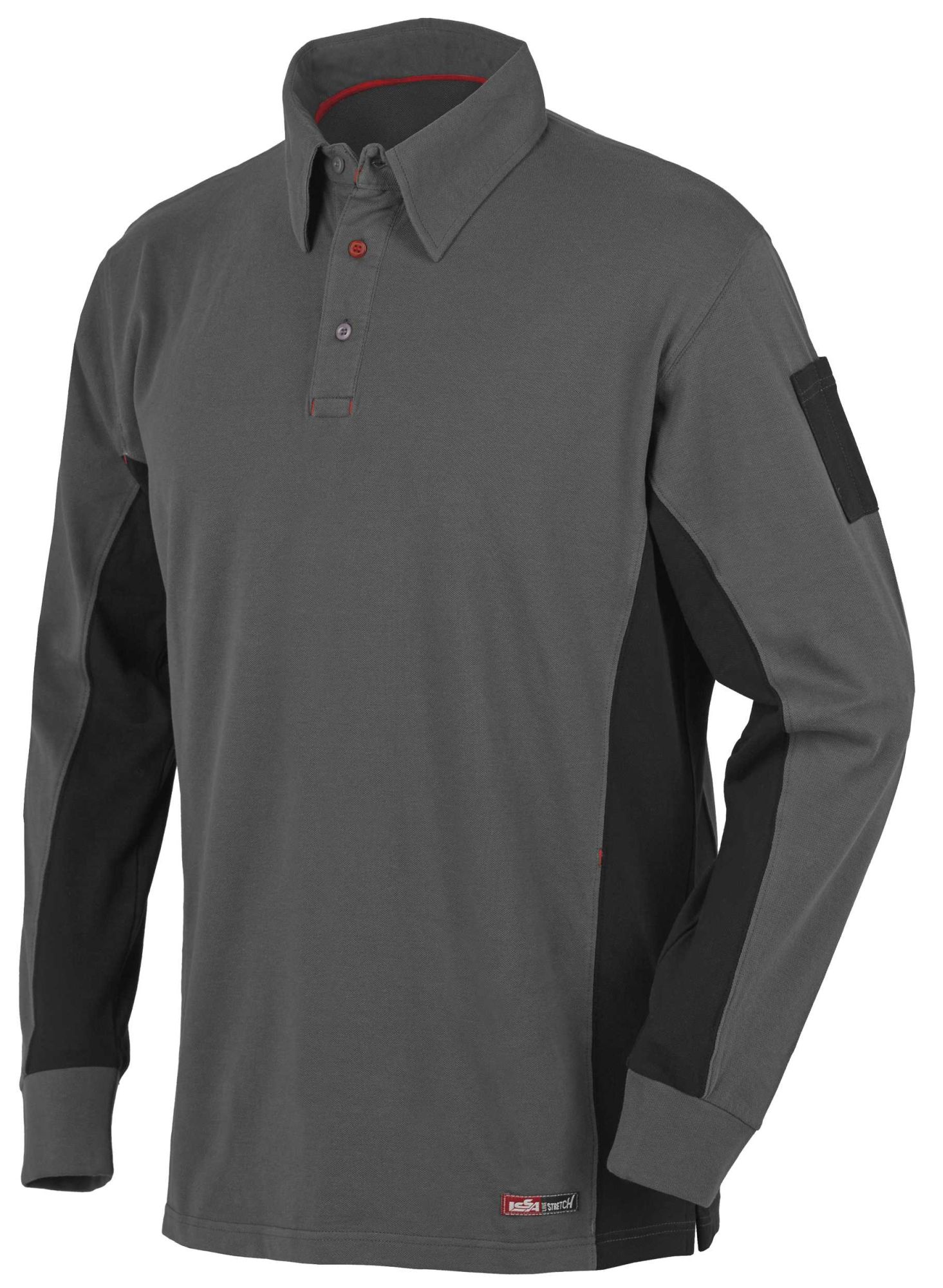 Polo Stretch manga larga Talla M Gris (80)