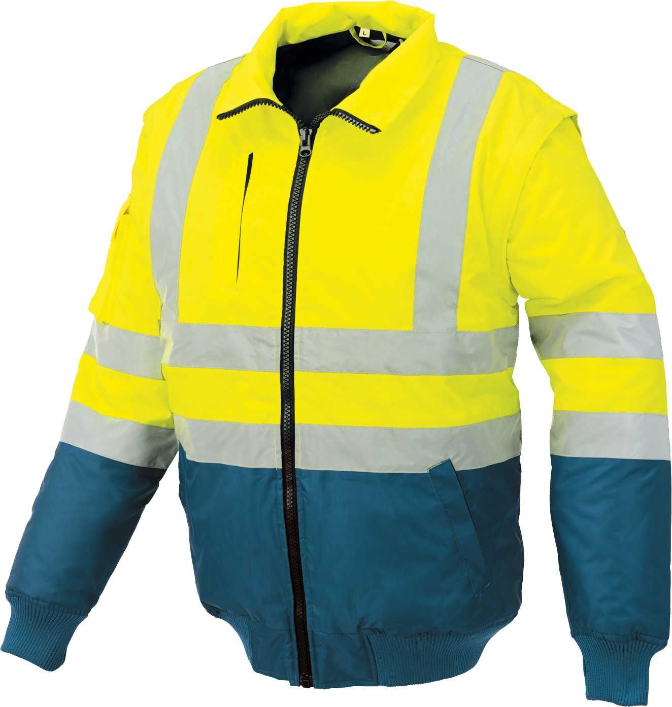 Cazadora pilot A.V. bicolor EN ISO 20471 Talla S Azul marino-Amarillo flúor (48)