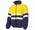 Forro polar A.V. bicolor con cremallera completa EN ISO 20471 Talla XL Azul marino-Amarillo flúor (48)
