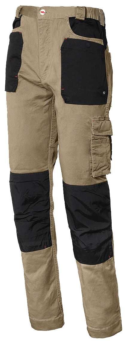 Pantalón multibolsillos Stretch con refuerzo en rodillas en caja Talla M Beige (25)