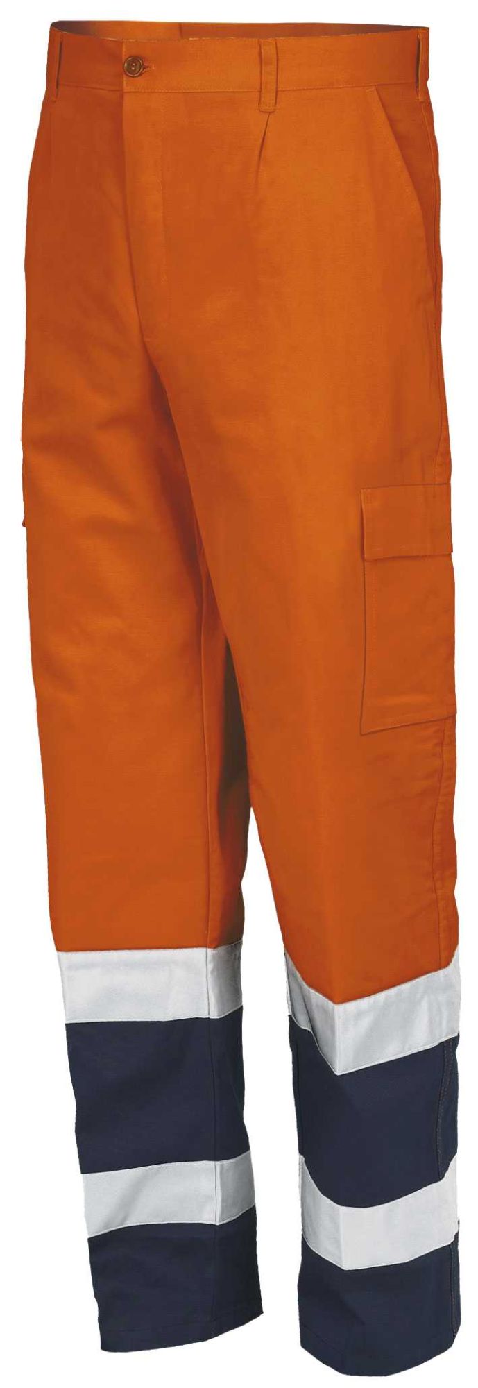 Pantalón multibolsillos A.V. EN ISO 20471 Talla XXL Azul marino-Naranja flúor (47)