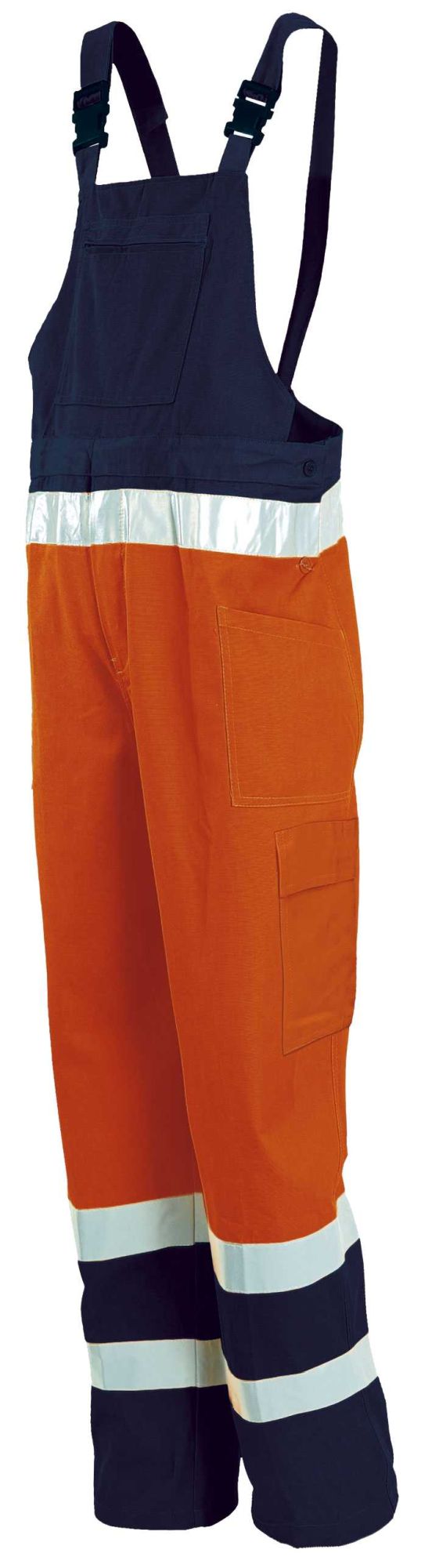 Pantalón c/peto A.V. EN ISO 20471 Talla 3XL Azul marino-Naranja flúor (47)