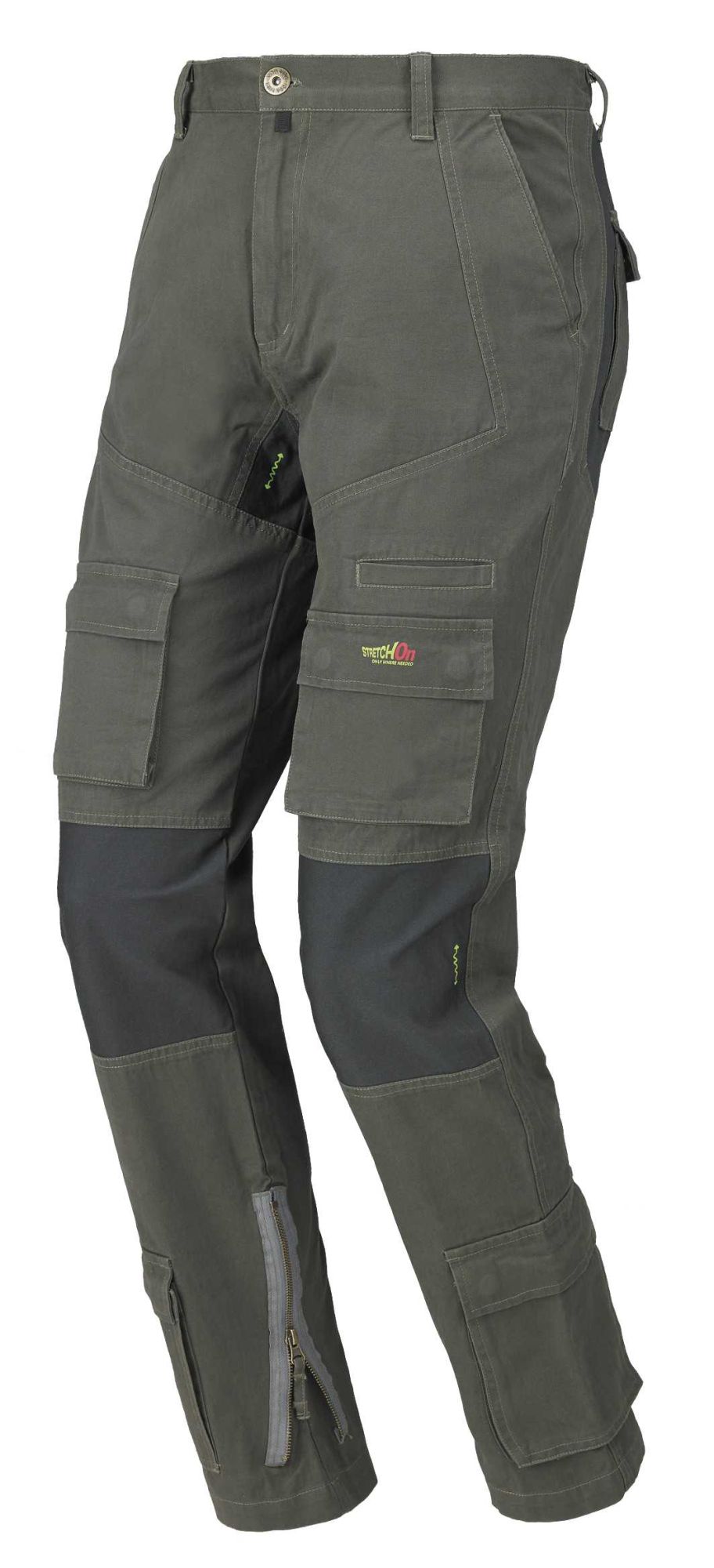 Pantalón Stretch ON en caja (100% algodón canvas) Talla L Fango (200)