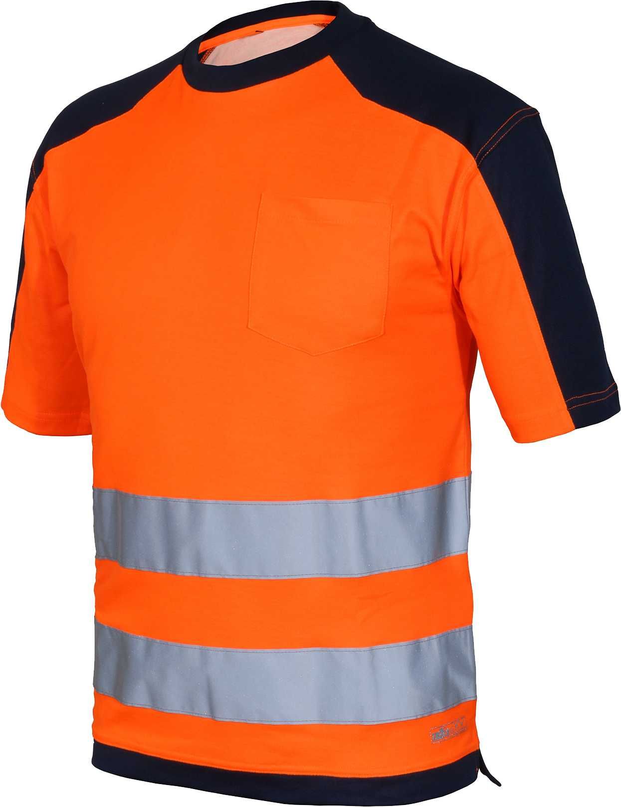 Camiseta TOP manga corta A.V. bicolor EN ISO 20471 Talla XL Azul marino-Naranja flúor (47)