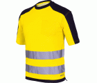 Camiseta TOP manga corta A.V. bicolor EN ISO 20471 Talla L Azul marino-Amarillo flúor (48)