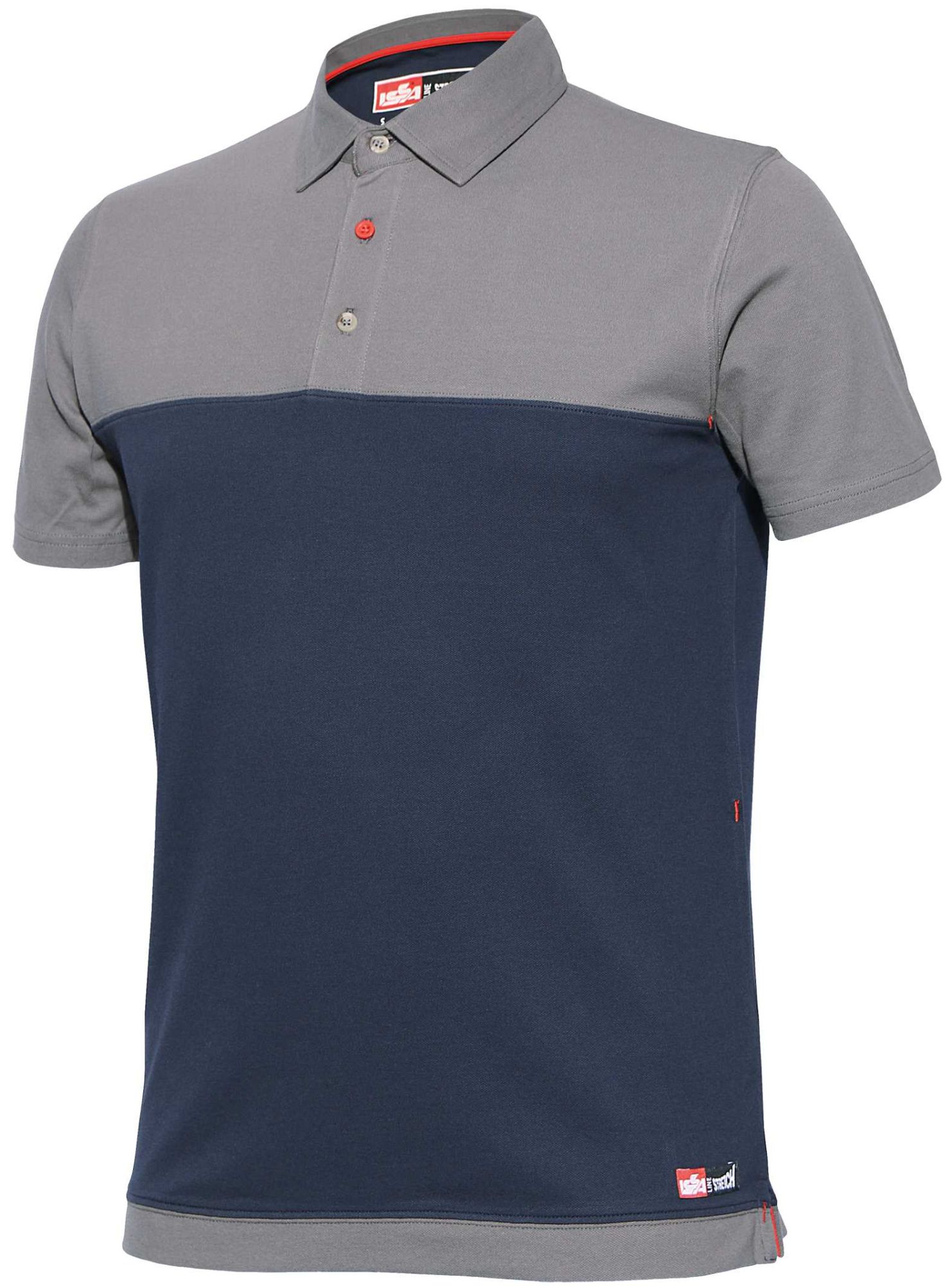 Polo manga corta bicolor Stretch Talla S Azul (40)