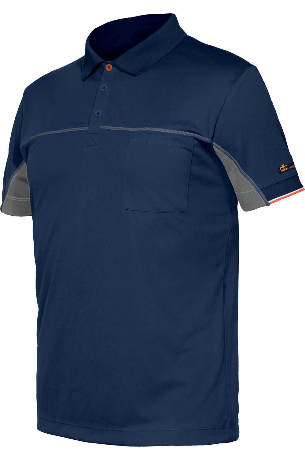 Polo manga corta bicolor Extreme en caja (100% poliéster) Talla XL Azul (40)