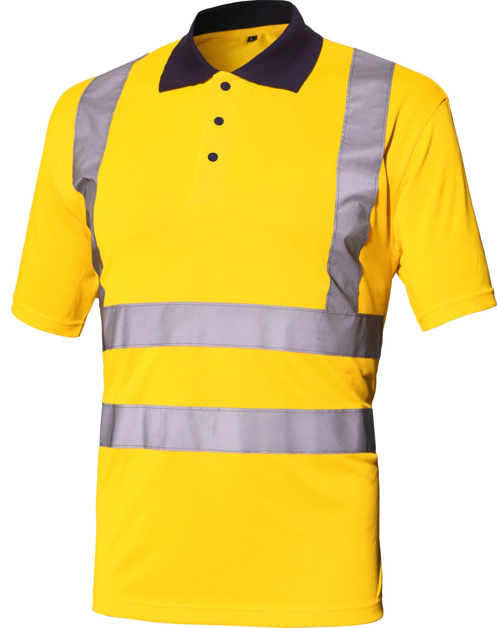 Polo BÁSIC A.V. EN ISO 20471 Talla XL Amarillo flúor + bandas (12)