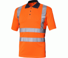 Polo BÁSIC A.V. EN ISO 20471 Talla S Naranja flúor + bandas (32)