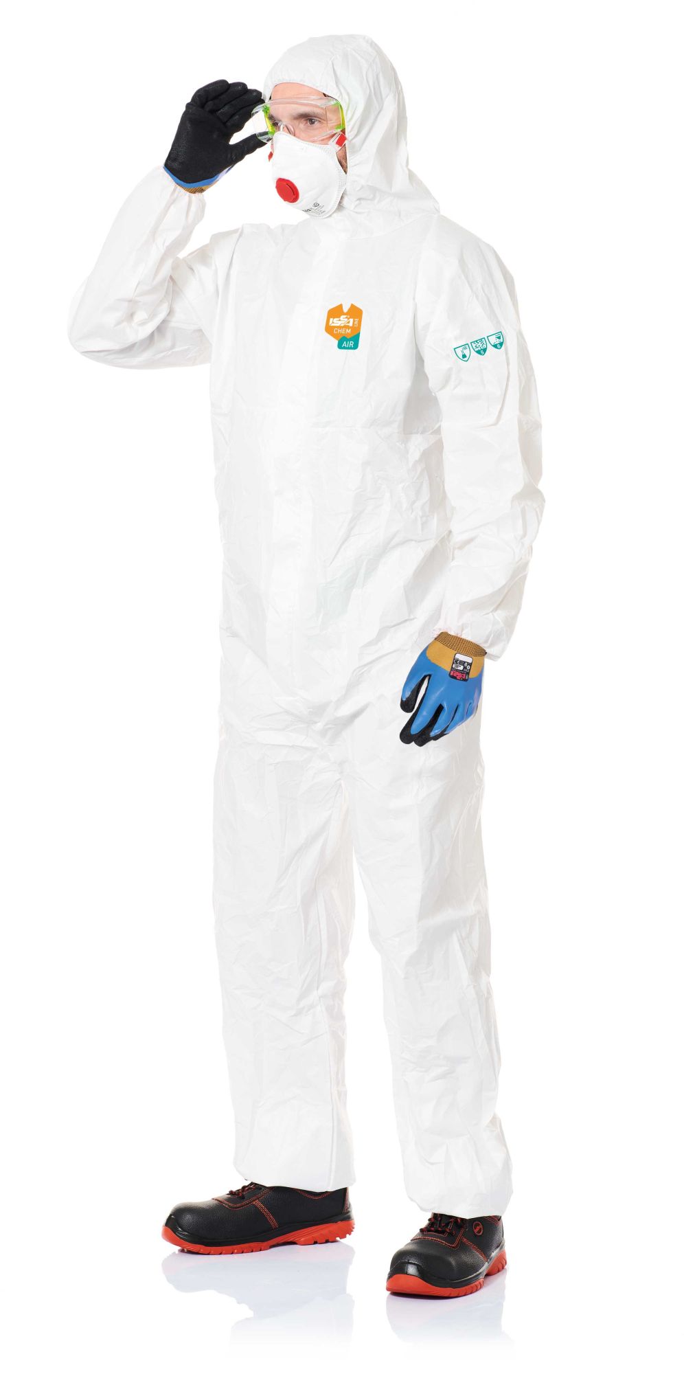 Buzo ISSA CHEM AIR EN 13982, EN 13034, EN 13688 CAT III TIPO 5 Y 6 Talla M Blanco (50)