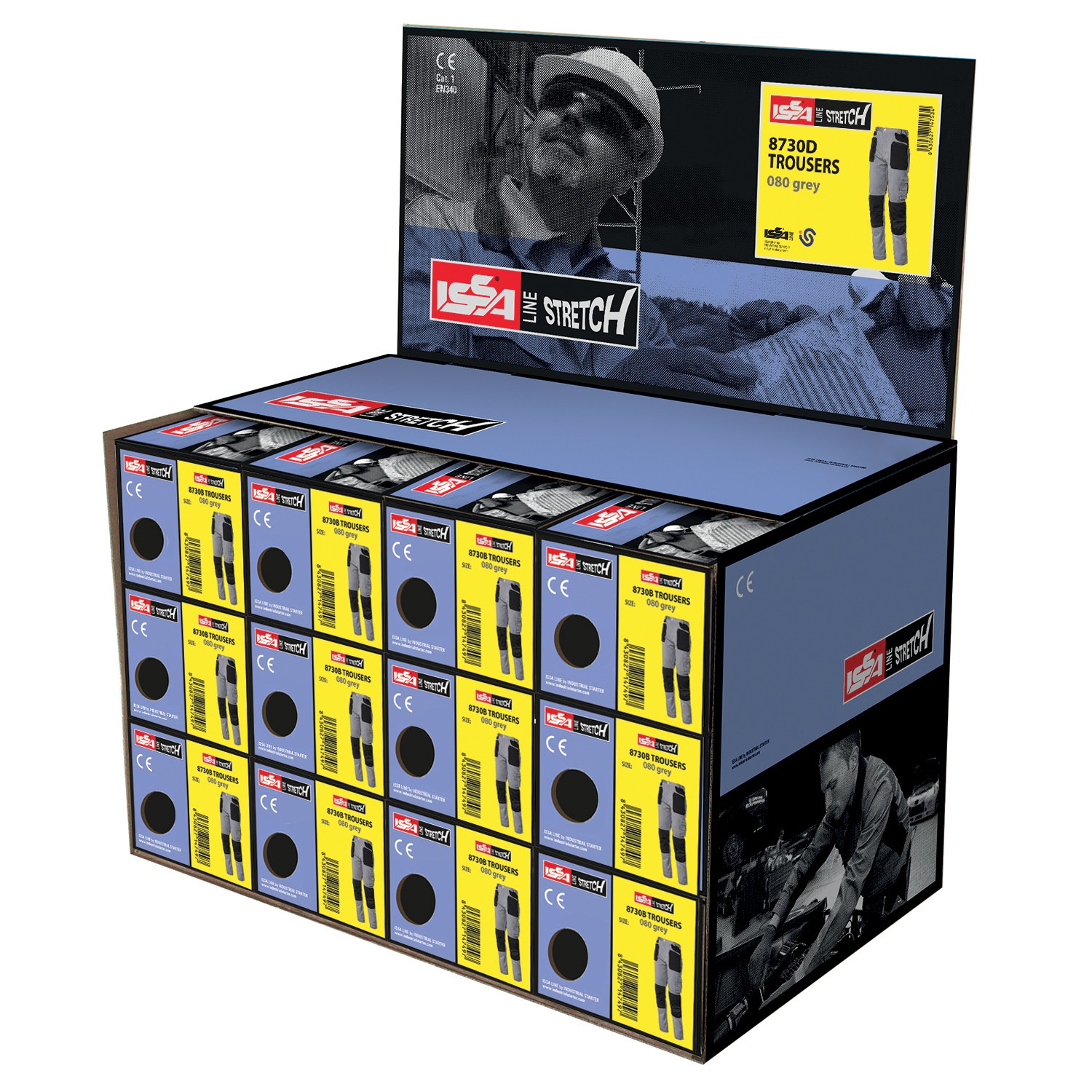 DISPLAY PANTALÓN STRETCH 8730B (12 UDS.)