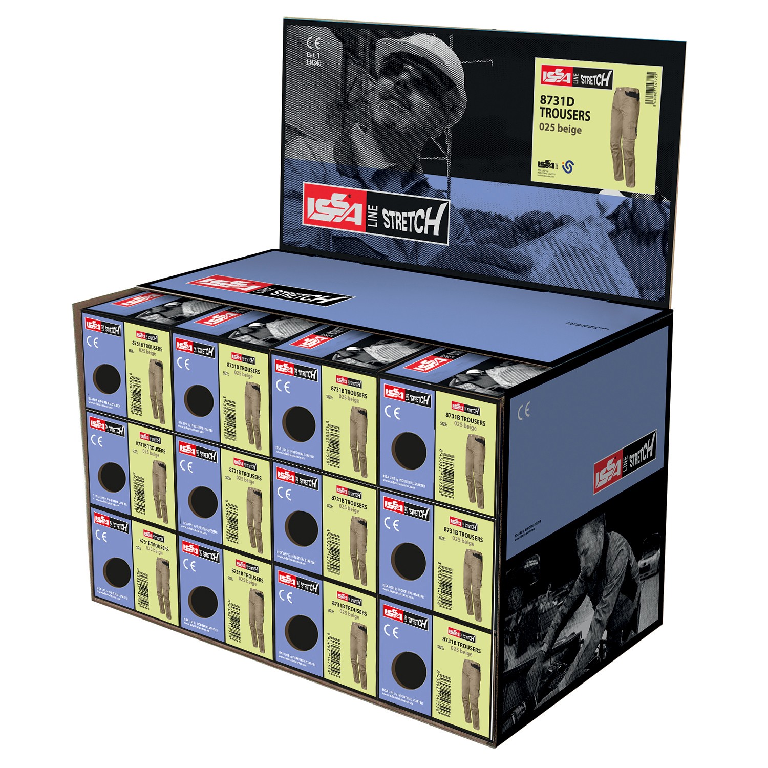 DISPLAY PANTALÓN STRETCH 8731B (12 UDS.)