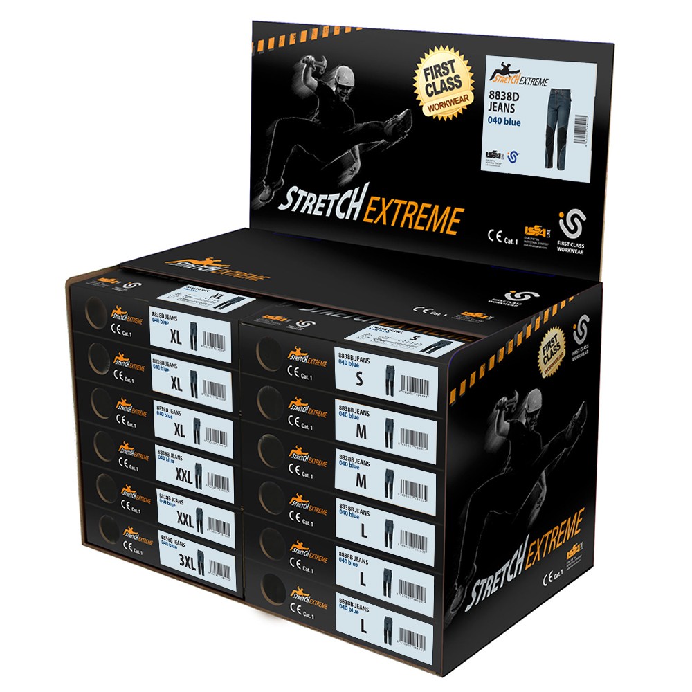 DISPLAY PANTALÓN JEANS STRETCH EXTREME 8838B (12 UDS.)