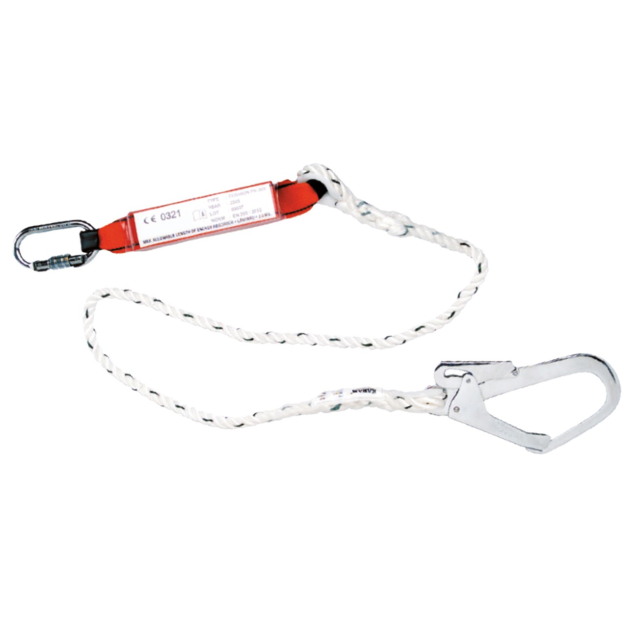 CUERDA 1,50 M. CON DISIPADOR,  1 GANCHO Y 1 MOSQUE