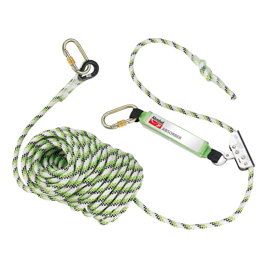 CUERDA CON DISPOSITIVO ANTICAÍDA Y ABSORVEDOR