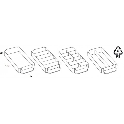 Cajón módulos metálicos (180x95x31)