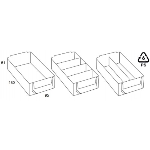 Cajón módulos metálicos (180x95x51)