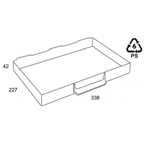 Cajón módulos metálicos (227x338x42)