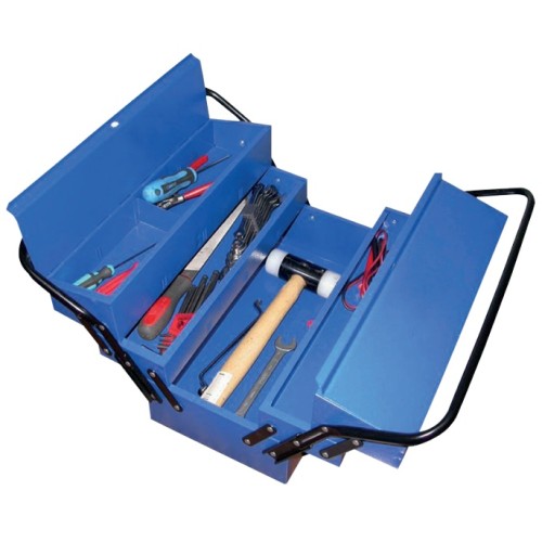 Caja de herramientas metálica FAHER con compartimentos