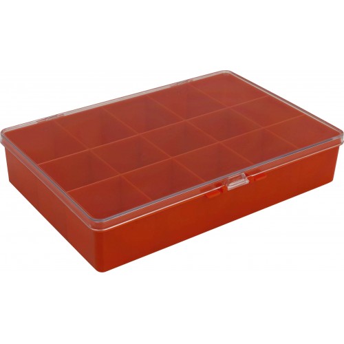 Caja de plástico 14 compartimentos largoxanchoxalto 270x155x40