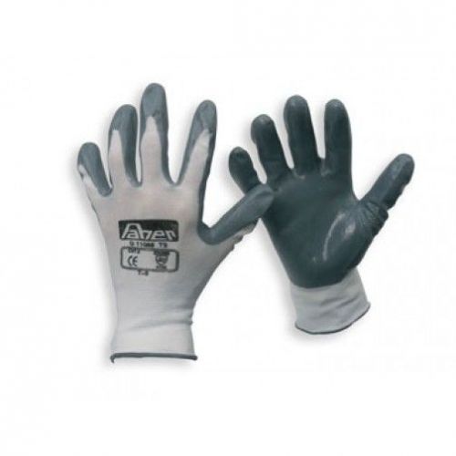 Guante malla 100% nylon nitrilo gris T.8