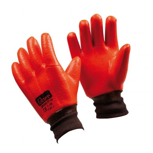 Guante PVC FAHER forro aislante naranja