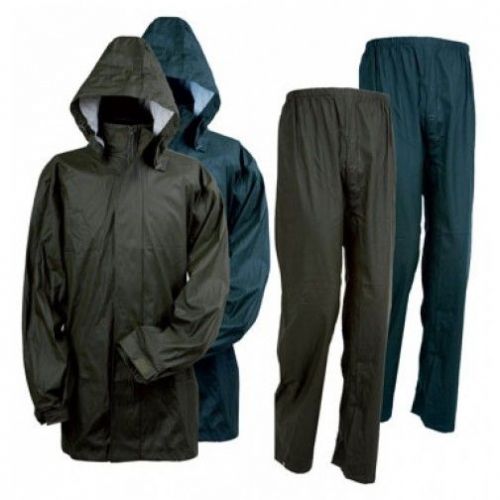 Impermeable poliuretano pvc polyester verde T.L