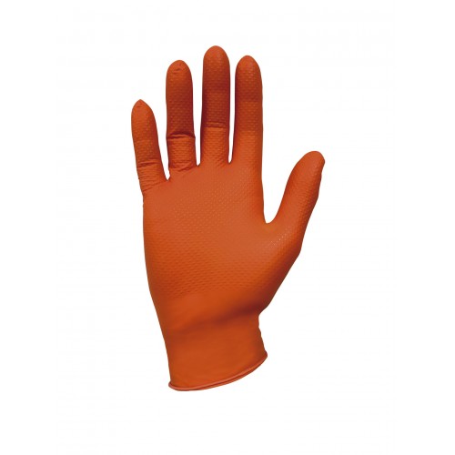 50 Guantes nitrilo desechable DIAMOND naranja FAHER