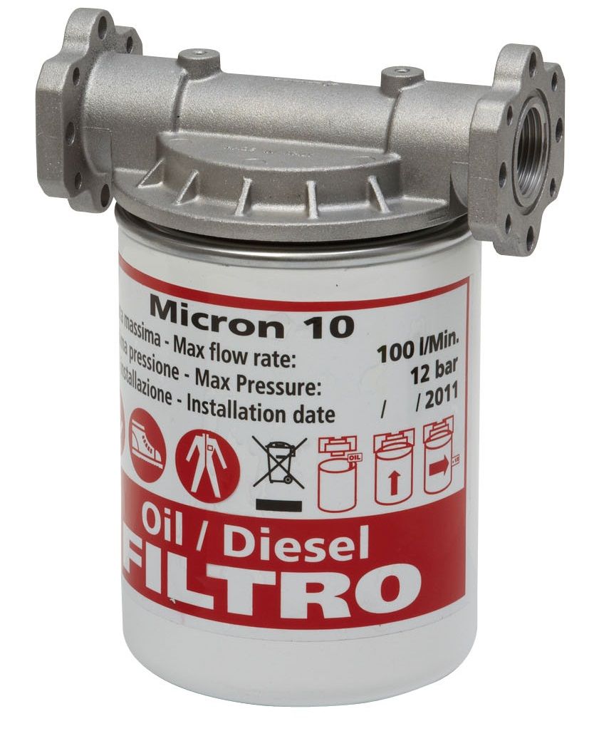 Filtro hidrosorbente aceite, gasóleo y biodiesel 100 l/min. Rosca H 1 pulgada