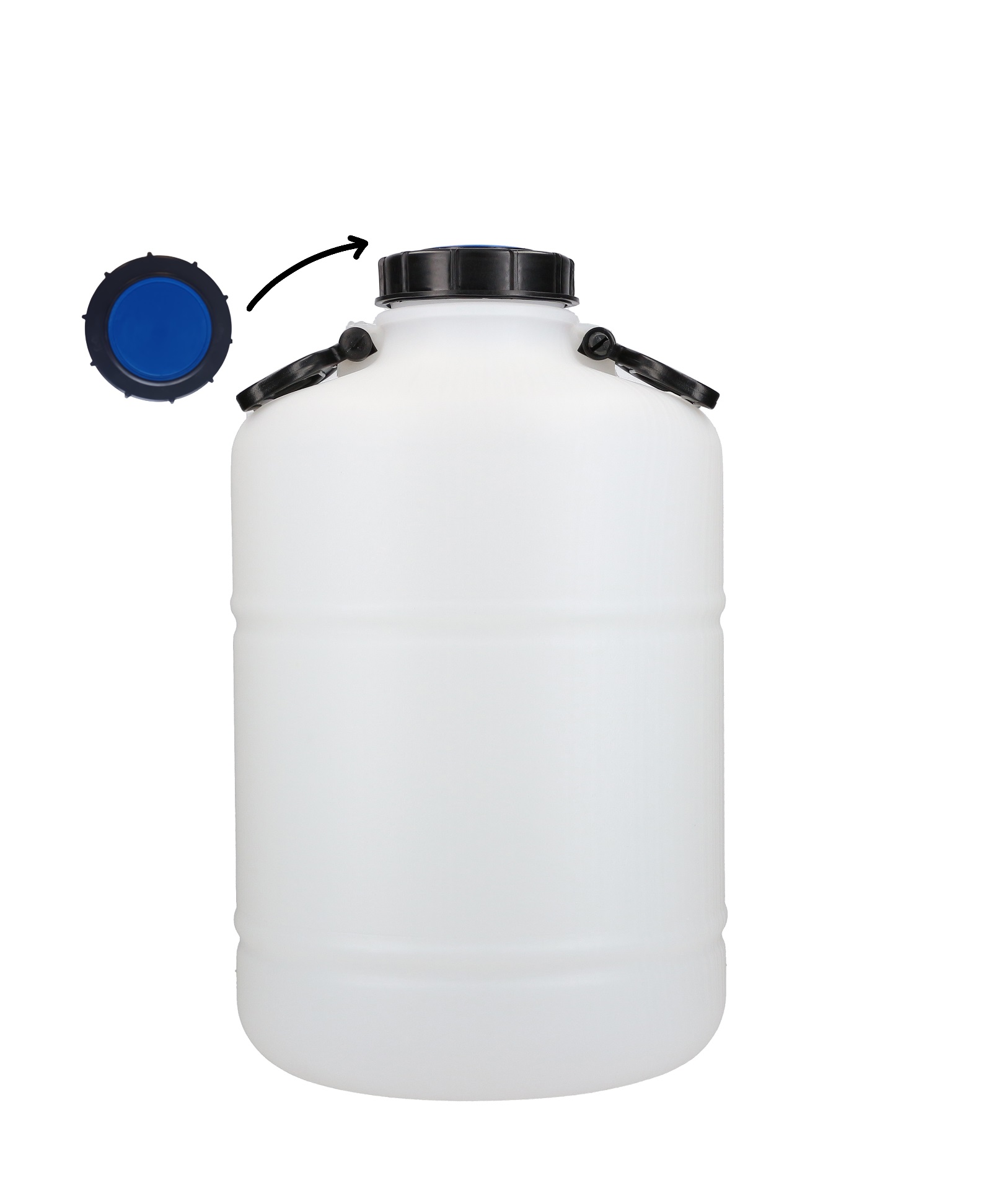 Bidón redondo con dos asas de plástico FAHER