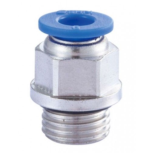 Racor FAHER rosca macho  cilíndrica BSPP y métrica niquelado