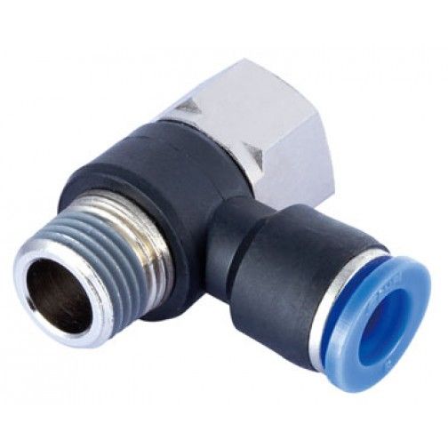 Codo orientable FAHER rosca macho cónica BSPT hembra tipo banjo niquelado