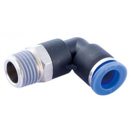 Codo orientable FAHER rosca macho cónica BSPT niquelado