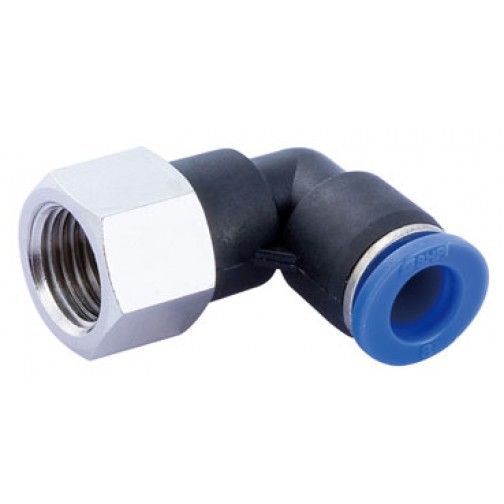 Codo orientable FAHER rosca hembra cilíndrica BSPP y métrica niquelado