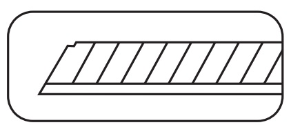 10 cuchillas plateadas caja de plástico 0,6x18 mm