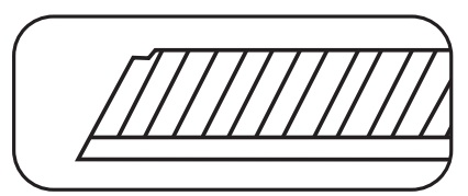 10 cuchillas de 15 segmentos caja de plástico 0,6x18 mm