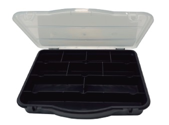 Organizador de plástico 10 compartimentos (234x180x37 mm)