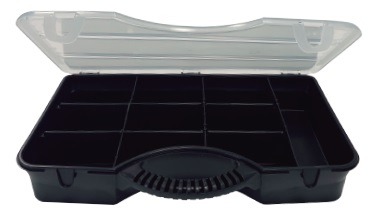 Organizador de plástico 10 compartimentos (360x234x64 mm)