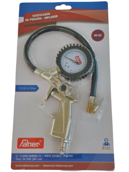 Verificador de presión - inflador semiprofesional FAHER en blister