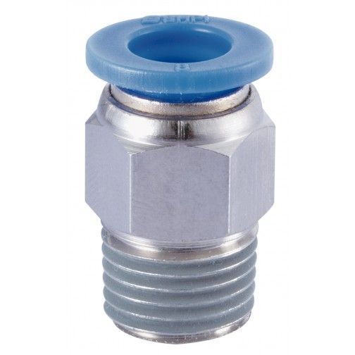 Racor FAHER rosca macho cónica BSPT niquelado