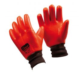 Guante PVC FAHER forro aislante naranja