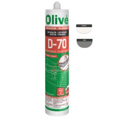 Silicona acrílica D-70 Olivé (pintable)